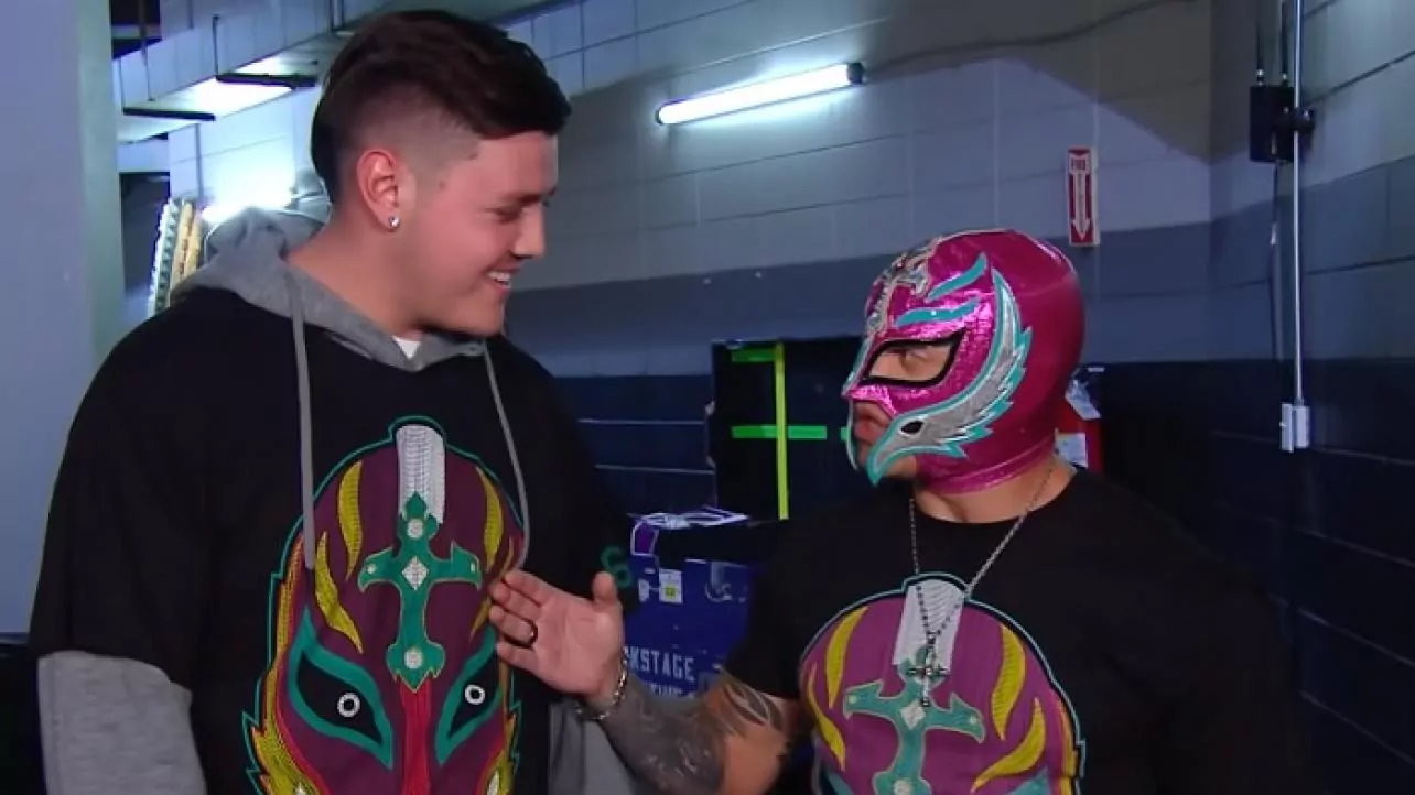 Rey Mysterio and his son Dominic 