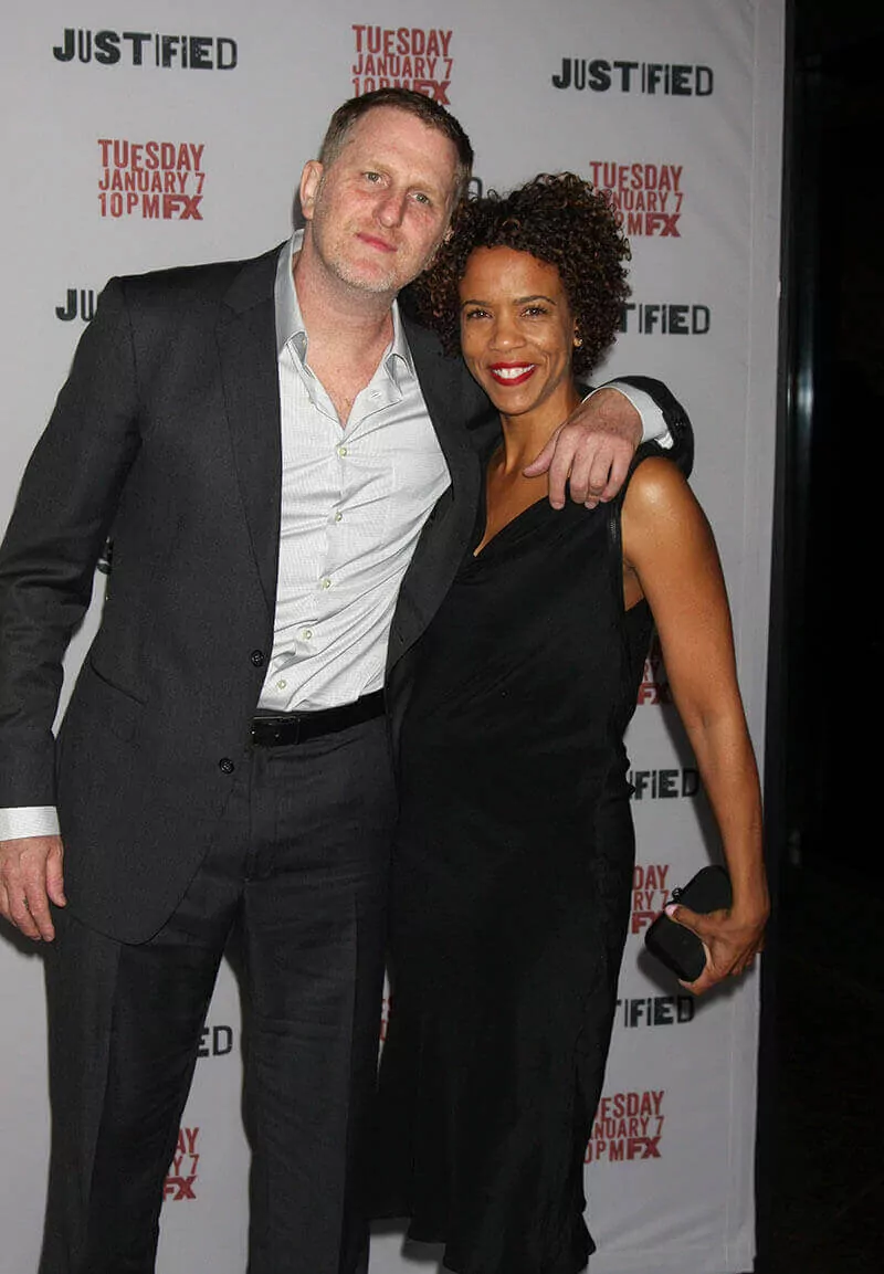 Michael Rapaport with his wife