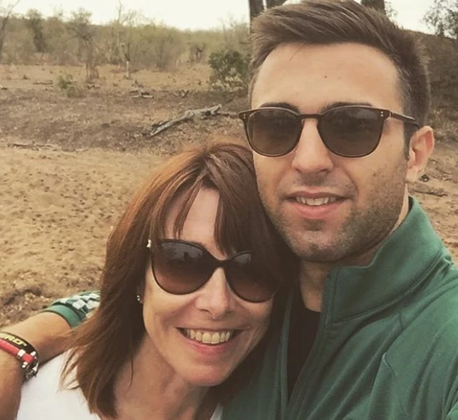 Kay Burley with her Son