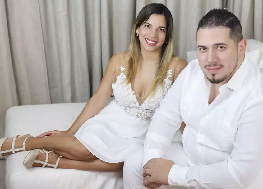 Tony Delgado with his wife Gabriela Berrospi