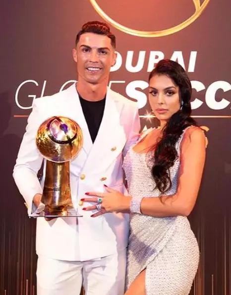 Georgina Rodríguez with her partner Cristiano Ronaldo