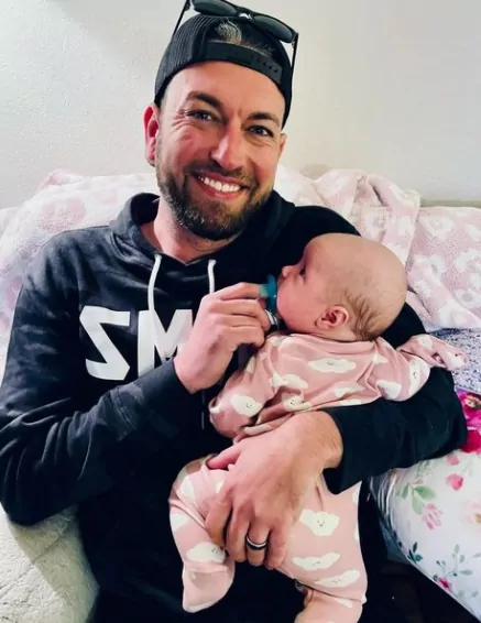 Ed Dudez with his daughter