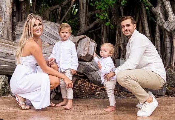 Kaylyn Kyle with her husband and son