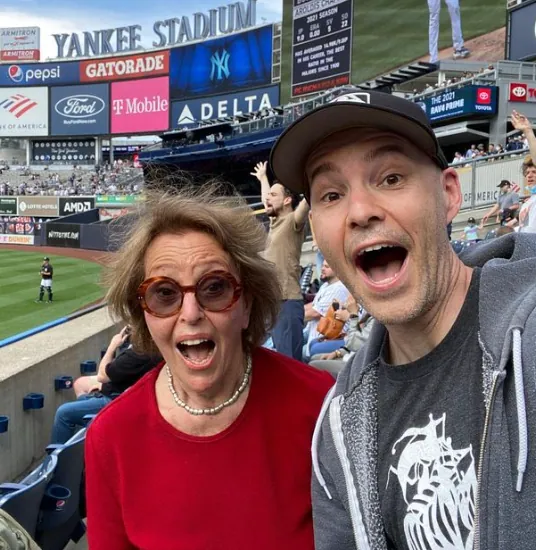 Zack Hample with his mother